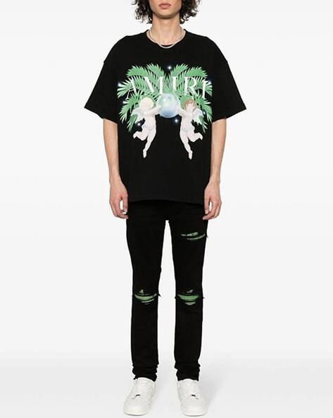 Buy AMIRI Airbrush Cherub Cotton Regular Fit T-Shirt | Black