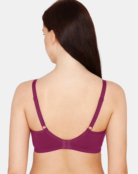 Buy Zivame Rosaline Basics Double Layered Non Wired 3/4th Coverage Bra  -Salmon Rose online