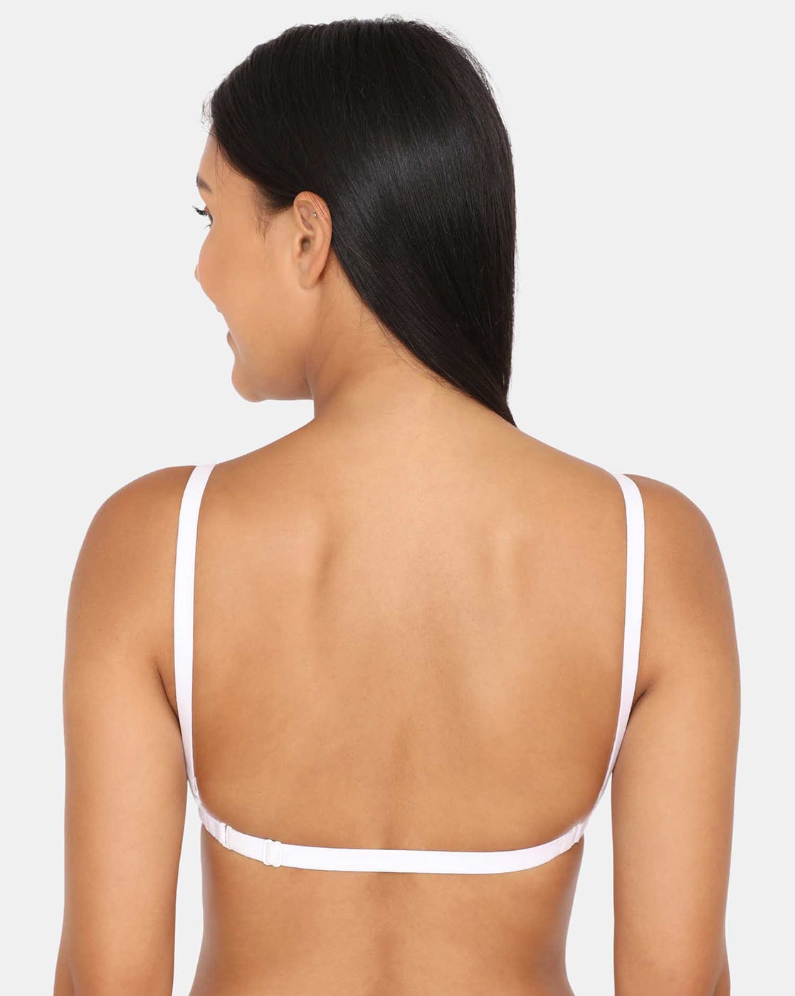 Zivame Beautiful Basics Double Layered Non Wired Full Coverage Backless Bra  - White