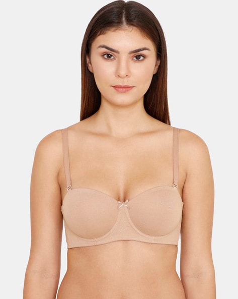 Buy Zivame Non Padded Wire Free All Day Comfort Bra - Skin at Rs