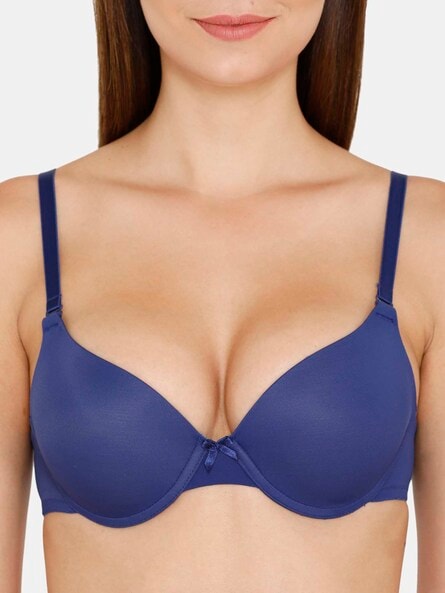 Buy Zivame Push Up Wired Low Coverage Bra-Dark Blue at Rs.995