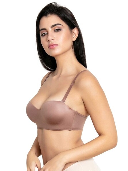 Buy Zivame Padded Wired 3/4th Coverage T-Shirt Bra - Nude at Rs