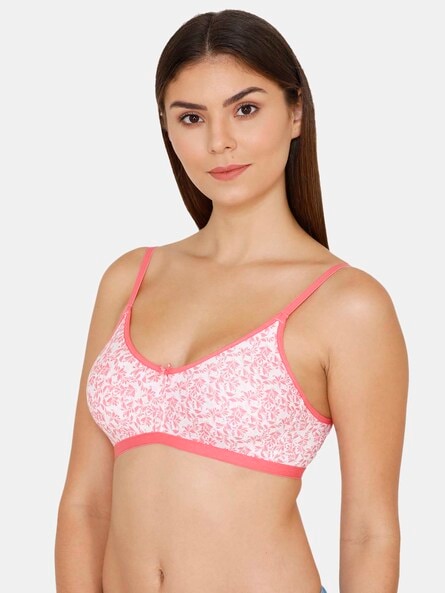 Buy Rosaline Everyday Anti-Microbial Double Layered Non Wired 3/4th  Coverage T-Shirt Bra - Peach Pearl at Rs.354 online