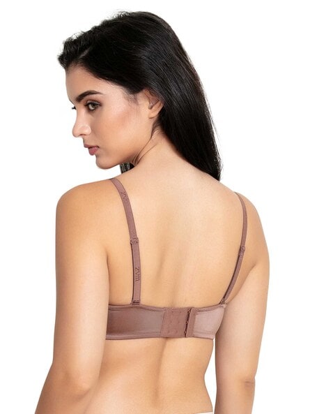 Zivame Padded Wired 3/4th Coverage Strapless Bra - Nude