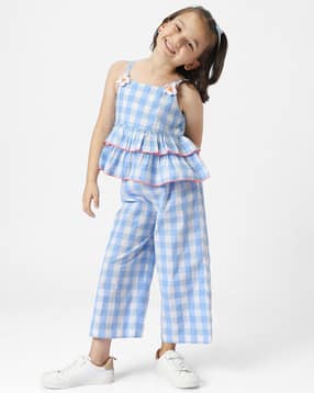 Checks Pants with Top-image-25