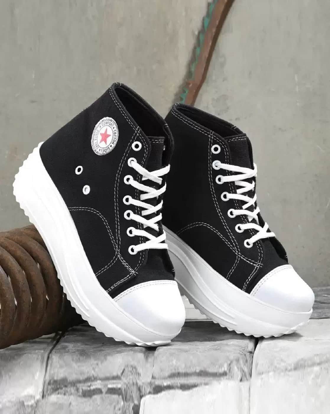 Buy Black Sneakers for Women by LAYASA Online