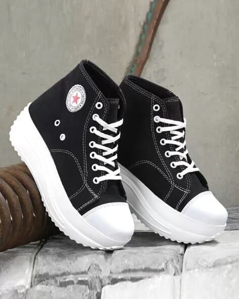 Buy Black Sneakers for Women by LAYASA Online