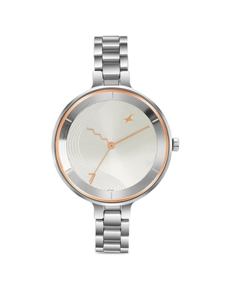 Fastrack silver chain watches for ladies best sale