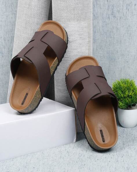 Kosher Men Slip-On Flat Sandals