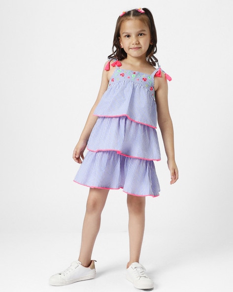 Nauti Nati Girls Striped A-Line Dress