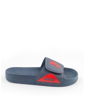 red tape Men Slip-On Slides with Velcro Fastening-picture-33