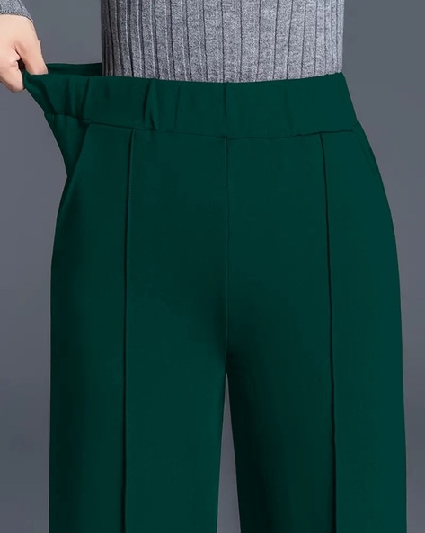 Women Relaxed Fit Pants with Elasticated Waist