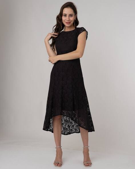 Zink London Women Lace Fit & Flared Dress