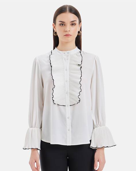 Kazo Women Regular Fit Shirt with Ruffles