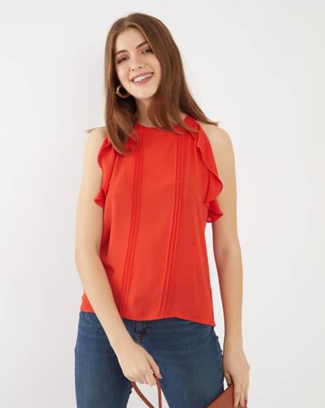 Zink London Women Regular Fit Sleeveless Top