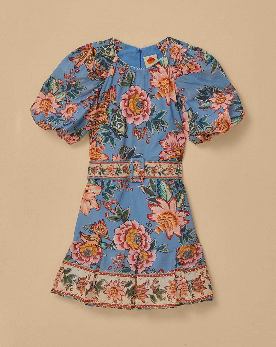 Buy FARM RIO Wonderful Bouquet Blue Mini Dress Online | Ajio.com