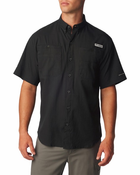 Men Regular Fit Shirt with Patch Pockets