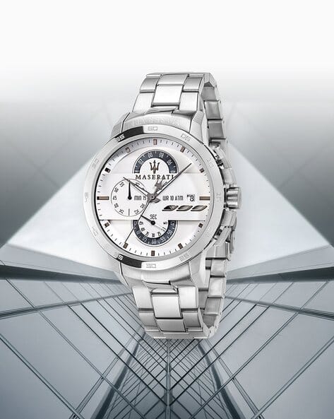 Buy Maserati R8873619004 Ingegno Chronograph Watch Silver-Toned