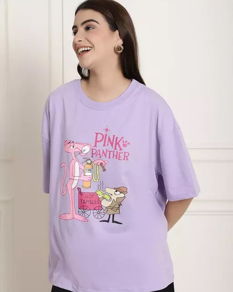 Lavender Tshirts for Women by GLITO Online | Ajio.com