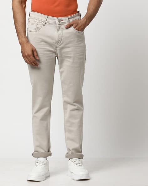 Lee Cooper Men Light-Wash Straight Fit Jeans