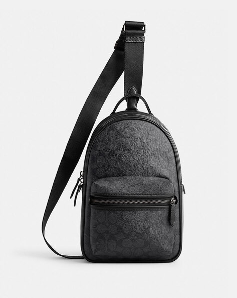 Buy Coach Charter Pack in Signature Canvas Crossbody Bag Charcoal Color Men AJIO LUXE