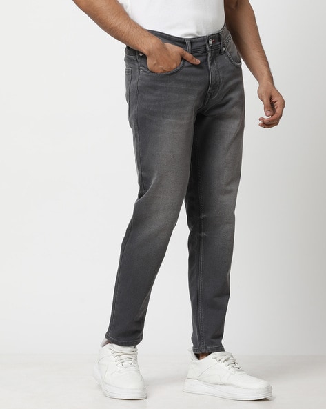 Men Mid-Wash Slim Fit Jeans