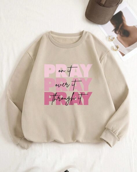 Women Typographic Print Regular Fit Sweatshirt