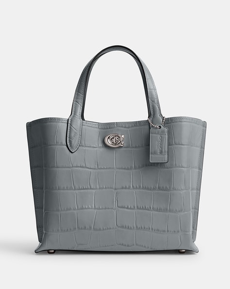 Coach grey tote bag hotsell