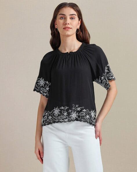 U.S. Polo Assn. Women Embroidered Relaxed Fit Top