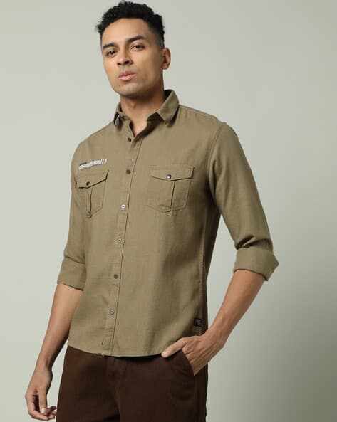 Buy Khaki Shirts for Men by SIN Online