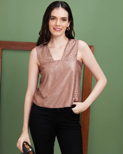 Women Regular Fit Square-Neck Top