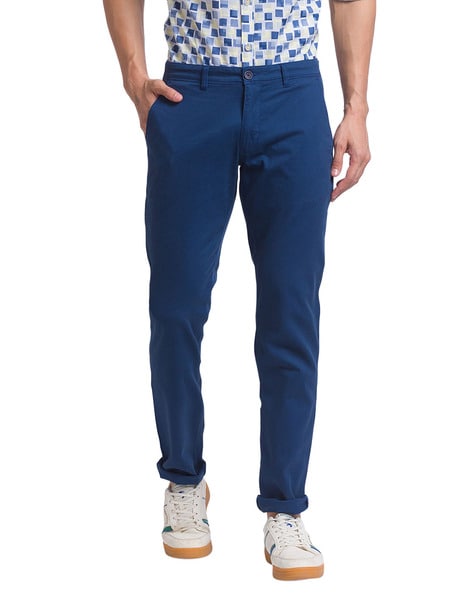 Parx Men Tapered Fit Mid-Rise Chinos