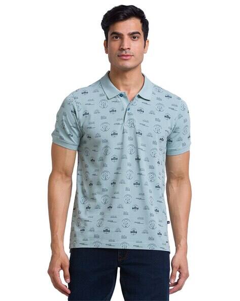 PARX Men Printed Regular Fit Polo T-Shirt
