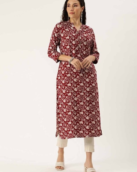 Maroon kurtis online best sale