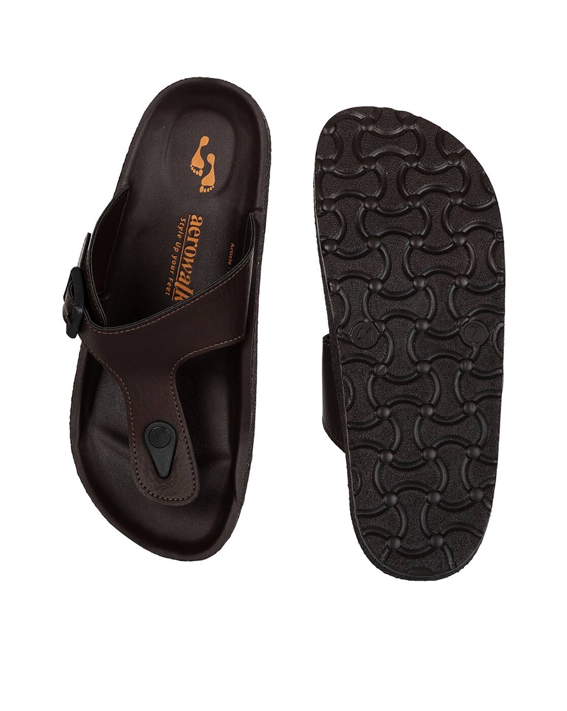 Buy Brown Flip Flop Slippers for Men by AEROWALK Online Ajio