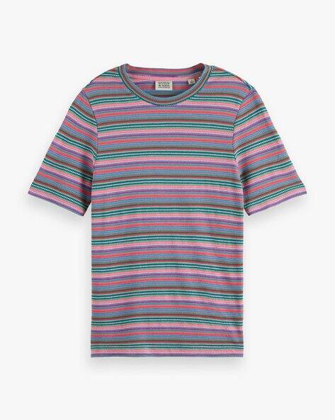 Textured Striped Slim Fit T-Shirt