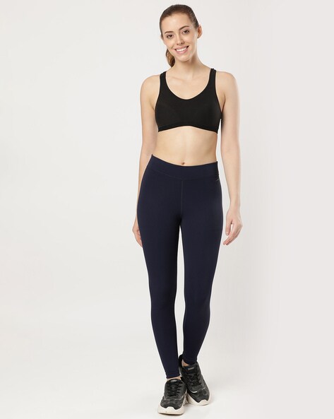 MW20 Microfiber Elastane Stretch Performance Leggings with Broad Waistband  and Stay Dry Technology