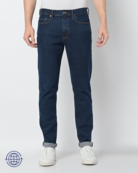 Men Lightly Washed Slim Fit Jeans