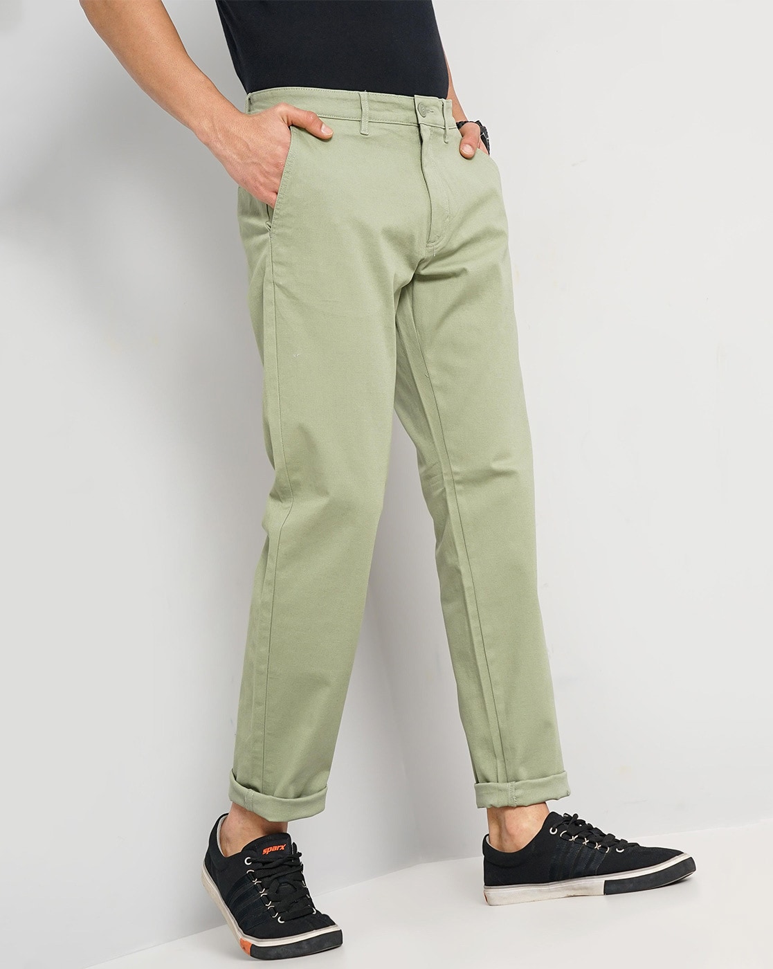 Buy celio* Green Regular Fit Drawstring Trousers for Men's Online @ Tata  CLiQ
