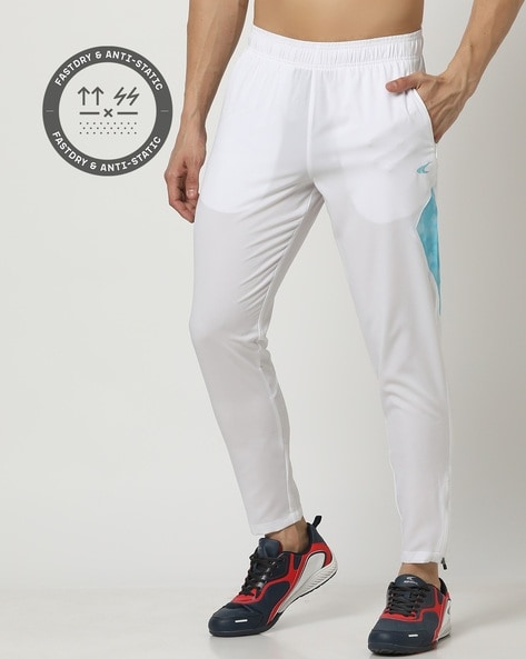 Men Panelled Tailored Fit Running Trackpants