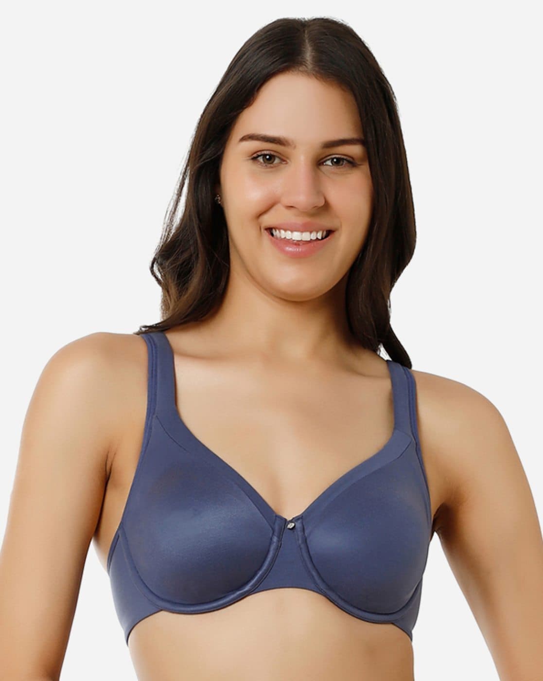 Jockey 1855 Women's Under-Wired Non-Padded Soft Touch Microfiber Elastane  Full Coverage Minimizer Bra with Broad Wings