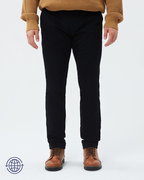 Gap Men Slim Fit Flat-Front Trousers