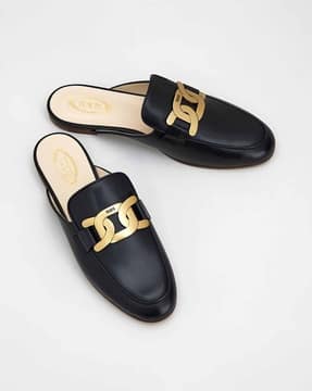 【TOD'S】LEATHER MULES Woman BLACK Mules in Leather XXW79A0EX40NF536MB999 | Tods