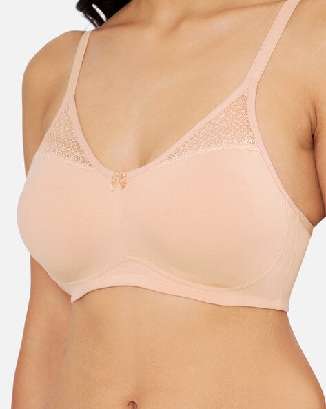 Buy Amante Padded Non Wired Full Coverage T-Shirt Bra - Nude at Rs