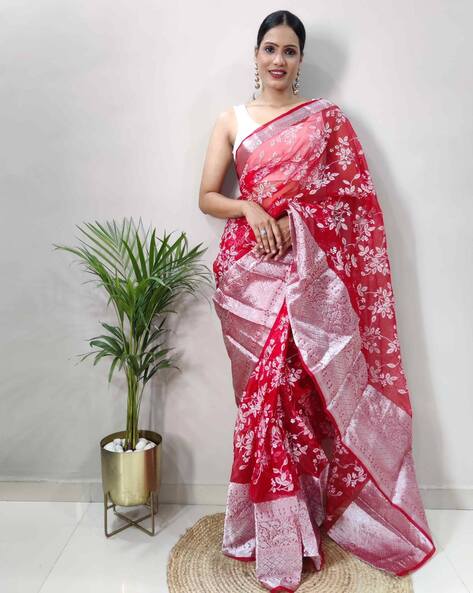 Buy Reeta Fashion Stiched Ready to wear Moss Chiffon Solid Baby Pink Color  Saree, Saree, Stiched Saree, Ready To wearSaree, Printed, Solid Saree