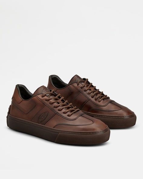 Buy Tod's Leather Low-Top Sneakers | Brown Color Men | AJIO LUXE Buy Tod's Leather Low-Top Sneakers | Brown Color Men | AJIO LUXE