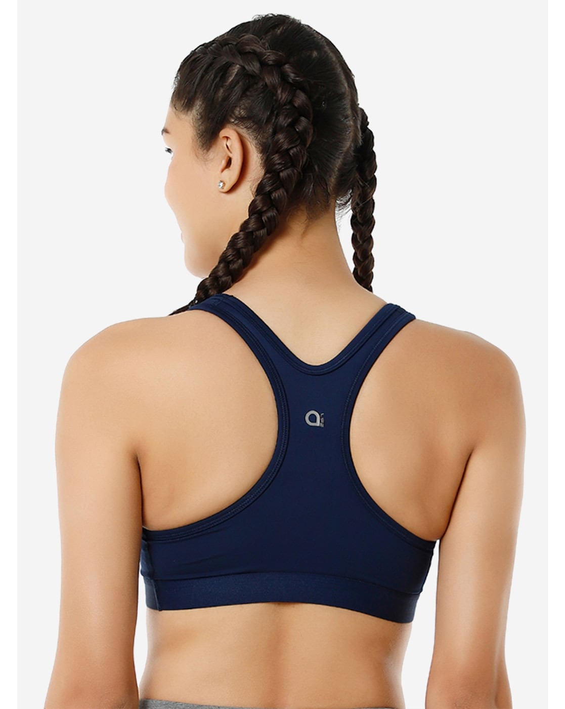 Colourblock Zip-Front Sports Bra