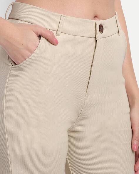 Buy Beige Trousers & Pants for Women by Broadstar Online