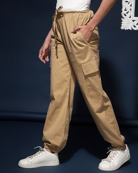 Buy Beige Track Pants for Women by Drape And Dazzle Online | Ajio.com
