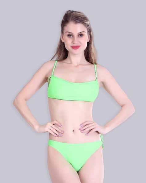 Women Swimwear Bikini Top Panties Set